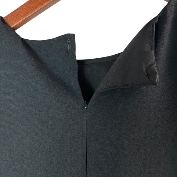 M.M. LAFLEUR The Didion Top Short Sleeve Crew Neckline Crepe in Black Size Small - Picture 6 of 8